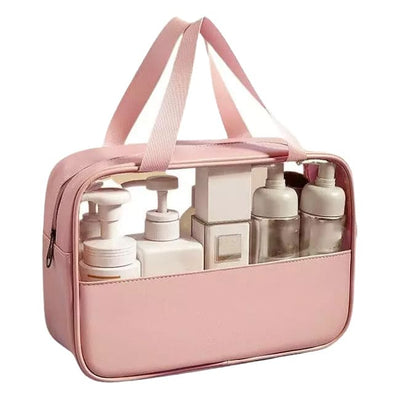 Trousse de toilette avec anse rose - À vos trousses