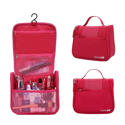 Trousse de toilette dépliante femme rouge - À vos trousses