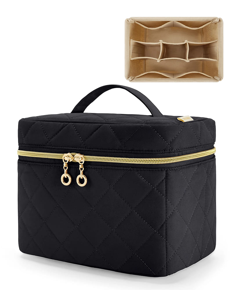 Vanity case avec compartiments noir