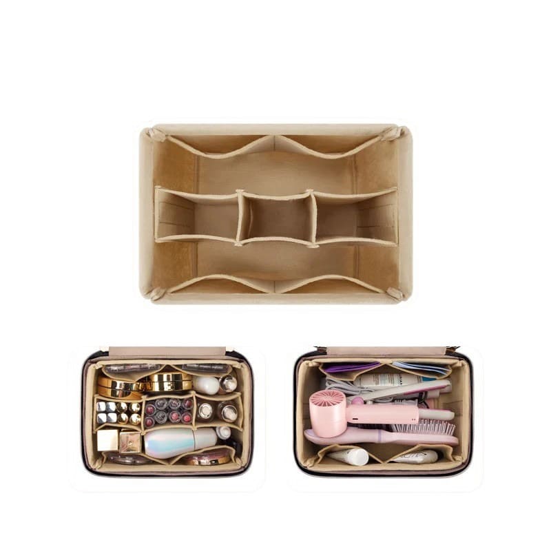 Vanity case avec compartiments rose