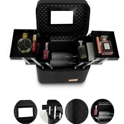 Vanity maquillage avec rangements noir