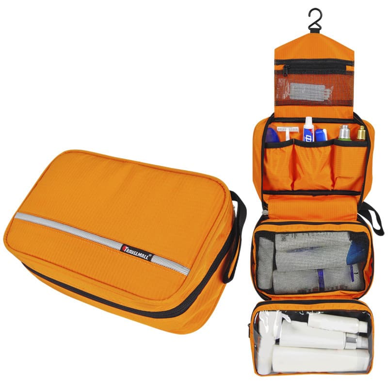 Trousse de toilette à pendre orange - À vos trousses