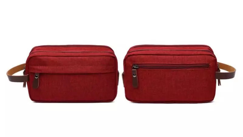 Trousse de toilette homme double compartiment rouge - À vos trousses